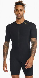 2XU メンズ トライアスロンウェアライトスピード テックスリーブド トライスーツ（BLK/GLD・サイズ：M） MT6633D-BLK/GLD-M2XU Light Speed TechSleevedTrisuit 2XU（ツー・タイムズ・ユー）