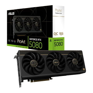 ASUSbGCX[X ASUS ProArt GeForce RTX 5080 16GB GDDR7 OC Edition gvt@ OtBbN{[h PROART-RTX5080-O16G