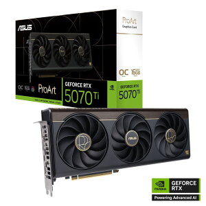 ASUSbGCX[X ASUS ProArt GeForce RTX 5070 Ti OC Edition 16GB GDDR7 gvt@ I[o[NbN OtBbN{[h PROART-RTX5070TI-O16G