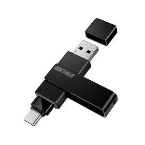 バッファロー|BUFFALO USB 3.2(Gen1) Type-C/Type-A両対応 回転式USBメモリー 32GB(ブラック) RUF3-ACR32G-BK
