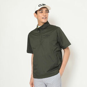 キャロウェイ メンズ ストレッチミニリップハーフジップブルゾン(カーキ・サイズ:L) CW25-C25216100-KH-L CALLAWAY ゴルフ