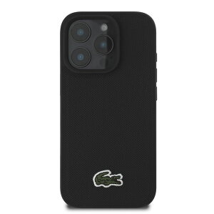innoTech iPhone 16 Prop MagSafeΉ PU P[XiubNj LACOSTE HC MAGSAFE ICONIC PETIT PIQUE PU WOVEN LOGO BLACK IP16 PRO LCHMP16LPVCK