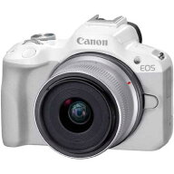 キヤノン ミラーレス一眼カメラ「EOS R50」RF-S18-45 IS STM レンズキット（ホワイト） EOSR50WH-1845ISS…