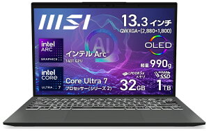 MSIbGGXAC m[gp\R Prestige 13 AI Evo A2HMi13.3^/Windows 11 Home/Core Ultra 7/ 32GB/SSD 1TB/Ce Arc 140T/{zL[{[h/L@ELjXeOC Prestige-13-AI-Evo-A2HMG-5133JP