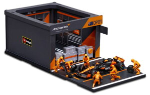 ブラゴ 1/43 マクラーレン F1 チーム PIT PASS セット MCL38 No81(クルー×6pcsパドックガレージ)【BUR38451P】 ミニカー