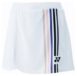 ヨネックス レディース スカート(インナースパッツ付)(ホワイト・サイズ:L) YO-26156-011-L YONEX