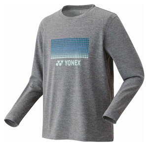 ヨネックス ユニセックス ロングスリーブTシャツ(グレー・サイズ:M) YO-16817-010-M YONEX