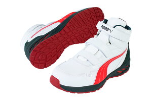 プーマ JAPAN ATHLETIC Rider 2.0 MID ホワイト&レッド 26.0cm JSAA規格 A種 63.356.0-WH×RED-26.0 PUMA SAFETY