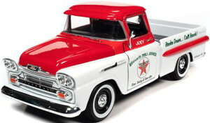 Auto World 1/24 1958 �V�F�r�[ �A�p�b�` �t���[�g�T�C�h �s�b�N�A�b�v �hTexaco�h ���b�h/�z���C�g�yAWCP8025�z �~�j�J�[