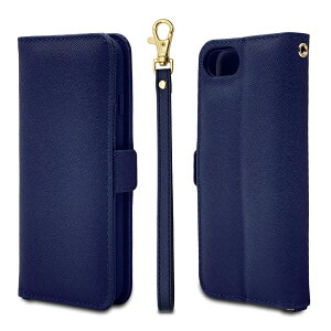 ���X�^�o�i�i iPhone SE(��3����)/SE(��2����)/8/7/6S�p �蒠�^�P�[�X+�n���h�X�g���b�v�i�l�C�r�[�j 7424IP247BO