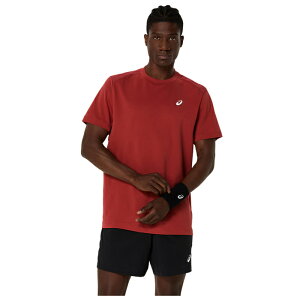 アシックス メンズ 半袖シャツ(バーントレッド・サイズ:M) 2041A339-600-M asics