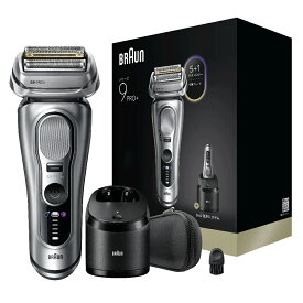 ブラウン メンズシェーバー［電気シェーバー］【4枚刃】【自動洗浄器付】(マットシルバー) 9657CC BRAUN　Series9 PRO+（シリーズ9 PRO +） [9657CC]
