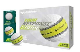 TM22-TR-RES-STRIPE テーラーメイド ツアーレスポンス ストライプ ゴルフボール 2022年モデル 1ダース 12個入り TaylorMade TOUR RESPONSE STRIPE BALL