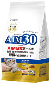 キャットフード　ドライ AIM30 室内成猫用 健康な尿路・毛玉ケア 600g マルカンサンライズ AIM30シツネコN 600G