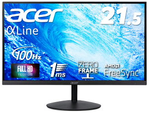 AcerbGCT[ tfBXvC(21.5^/VA/FullHD 1920×1080/100Hz/1ms/HDMI1.4/D-Sub/VESA/3Nۏ)(ubN) AlphaLine SA222QHbmix