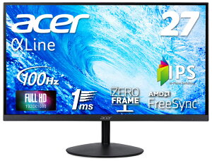 AcerbGCT[ tfBXvC(27^/IPS/FullHD 1920×1080/100Hz/1ms/HDMI1.4/D-Sub/VESA/3Nۏ)(ubN) AlphaLine SA272Ebmix