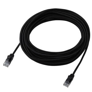 �G���R�� Cat6A LAN�P�[�u�� ���ϋv �X�g���[�g RoHS�w�ߓK�� 10m�i�u���b�N�j LD-GPAM/BK100