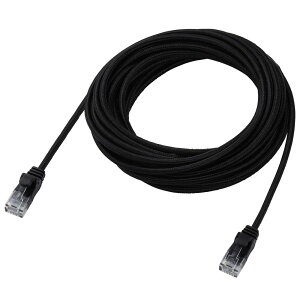 �G���R�� Cat6A LAN�P�[�u�� ���ϋv �X�g���[�g RoHS�w�ߓK�� 5m�i�u���b�N�j LD-GPAM/BK50