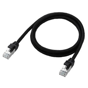 �G���R�� Cat8 LAN�P�[�u�� ���ϋv �X�g���[�g RoHS�w�ߓK�� 1m�i�u���b�N�j LD-OCM/BK10