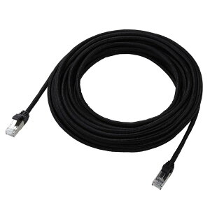 �G���R�� Cat8 LAN�P�[�u�� ���ϋv �X�g���[�g RoHS�w�ߓK�� 10m�i�u���b�N�j LD-OCM/BK100