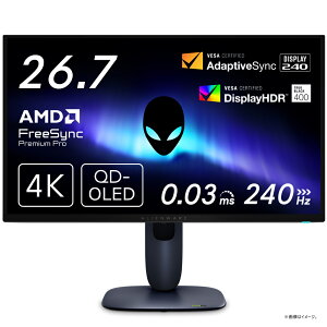 DELLbf Q[~OtfBXvC(27^/OLED/4K UHD 3840×2160/240Hz/0.03ms/HDR400/HDMI2.1/DP1.4/VESA)(ubN) AW2725Q-R