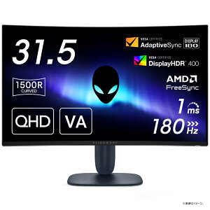 DELLbf Q[~OtfBXvC(32^/Ȗʌ^/VA/WQHD 2560×1440/180Hz/1ms/HDR400/HDMI/DP1.4/VESA/3Nۏ)(ubN) AW3225DM-R