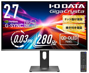 ACEI[Ef[^@bI-O DATA Q[~OtfBXvC(27^/OLED/WQHD 2560×1440/280Hz/0.9ms/HDR400/HDMI/DP/VESA/3Nۏ؁EP_ۏ)(ubN) GigaCrysta LCD-GDQ271UEL