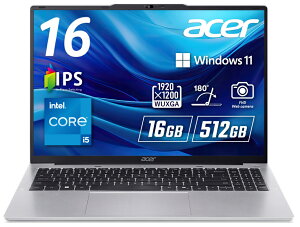 AcerbGCT[ 16^ m[gp\R Aspire Lite(Core i5 1334U/ 16GB/SSD 512GB/Windows 11Home)CgVo[ AL16-52P-F56Y