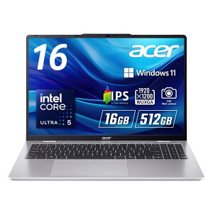 AcerbGCT[ 16^ m[gp\R Aspire Lite(Core Ultra 5 115U/ 16GB/SSD 512GB/Windows 11Home)CgVo[ AL16-53P-F56Y