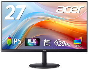 AcerbGCT[ Q[~OtfBXvC(27^/IPS/FullHD 1920×1080/120Hz/1ms/HDMI2.0/~jD-Sub/VESA/3Nۏ)(ubN) SA273G0bmix