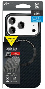 �G�A�[�W�F�C iPhone 17 Pro�p MagSafe�Ή� �J�[�{�����P�[�X�i�u���b�N�j air-J AC-P25P-CBM