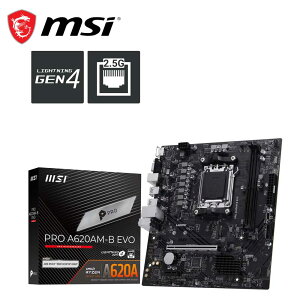 MSI�b�G���G�X�A�C MSI PRO A620AM-B EVO �}�U�[�{�[�h�i�u���b�N�j PROA620AM-BEVO
