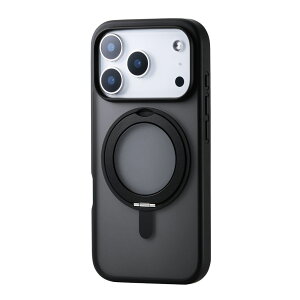 �G���R�� iPhone17 Pro �n�C�u���b�h�P�[�X MAGKEEP �X�^���h�i�u���b�N�j PM-A25CMAGSTBK