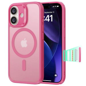 ESR iPhone 17�p MagSafe�Ή� �J�����R���g���[���t��Classic�n�C�u���b�h�}�O�l�b�g�P�[�X�iFrosted Pink�j Classic Hybrid Magnetic Case (Camera Control) 1A86100501