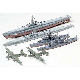 タミヤ 1/700 アメリカ海軍潜水艦 ガトー級/日本海軍 13号駆潜艇 (各2艦セット)【31903】