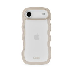 Holdit�i�z�[���f�B�b�g�j iPhone Air�p Wavy Case �w�ʃN���A�ϏՌ��P�[�X�iLight Beige/Transparent�j 16829(HOLDIT)