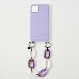 PHONECKLACE iPhone 13用 ハンドチェーンストラップ付きシリコンケース（ラベンダー） PN23257I13LV