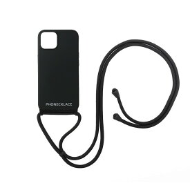 PHONECKLACE iPhone 13用 ロープネックストラップ付きシリコンケース（ブラック） PN23260I13BK
