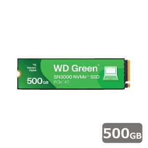 Western DigitalbEGX^fW^ WD Green SN3000 V[Y Gg[f M.2 PCIe Gen4x4 NVMe ڑSSD 500GB WDS500G4G0E