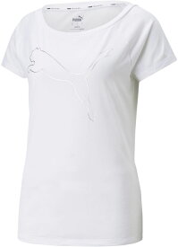 PJ-522853-02-M プーマ レディース FAVORITE キャット 半袖Tシャツ（プーマホワイト・サイズ：M） PUMA