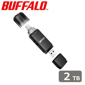 obt@[bBUFFALO USB 3.2(Gen2) Type-C/Type-AΉ XeBbN^SSD 2TBiubNj SSD-SDU3V[Y SSD-SD2.0U3-BA