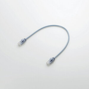 �G���R�� Gigabit ���炩 �X�^���_�[�h LAN�P�[�u��(�iCat6�����j0.3m�i�u���[�j LD-GPY/BU03