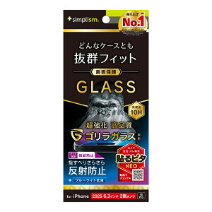 gjeB iPhone 17 / 16 Pro P[XƂ̑Q SKX ˖h~ FȂu[Cgጸ ʕی십KX simplism TR-IP25M2-GLS-GOB3AG