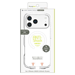 gjeB iPhone 17 Pro Max [LIGHT SHIELD Solid] MagSafeΉ ݌v Ռz nCubhNAP[X zCgO simplism TR-IP25L3-LDSM-CLWT