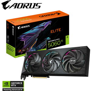 GIGABYTEbMKoCg GIGABYTE AORUS GeForce RTX 5060 Ti ELITE 16G / PCI Express 5.0 OtBbNX{[h GV-N506TAORUS E-16GD