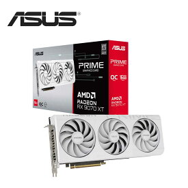 ASUS｜エイスース ASUS Prime Radeon RX 9070 XT White OC Edition 16GB GDDR6 ホワイトカラートリプルファン搭載 オーバークロックグラフィックボード PRIME-RX9070XT-O16G-WHITE