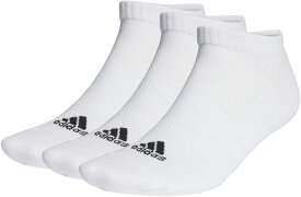 EBB61-HT3434-M アディダス クッション ローカット ソックス 3足組（ホワイト/ブラック・サイズ：M） adidas