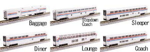 �m�S���͌^�n�J�g�[ (N�Q�[�W) 106-3531 Amtrak(R) Superliner(R) I Phase III 6 Car Set