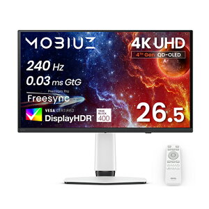 BenQbxL[ Q[~OtfBXvC(26.5^/OLED/4K UHD 3840×2160/240Hz/0.03ms/HDR400/HDMI2.1/DP2.1/USB Type-C/VESA/3Nۏ)(zCg) MOBIUZV[Y EX271UZ
