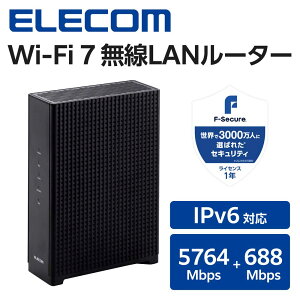 �G���R���bELECOM Wi-Fi 7 ���[�^�[ ����LAN 2.5Gbps WAN EasyMesh ���b�V���Ή� MLO�EIPv6(IPoE)�EWPA3 AI�Z�L�����e�B���ځi�u���b�N�j WRC-BE65QSD-B
